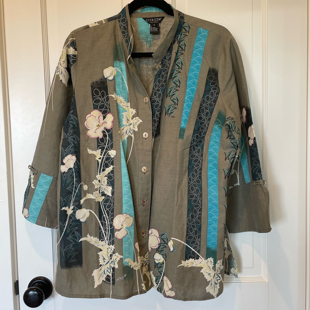 Citron Silk Linen Top